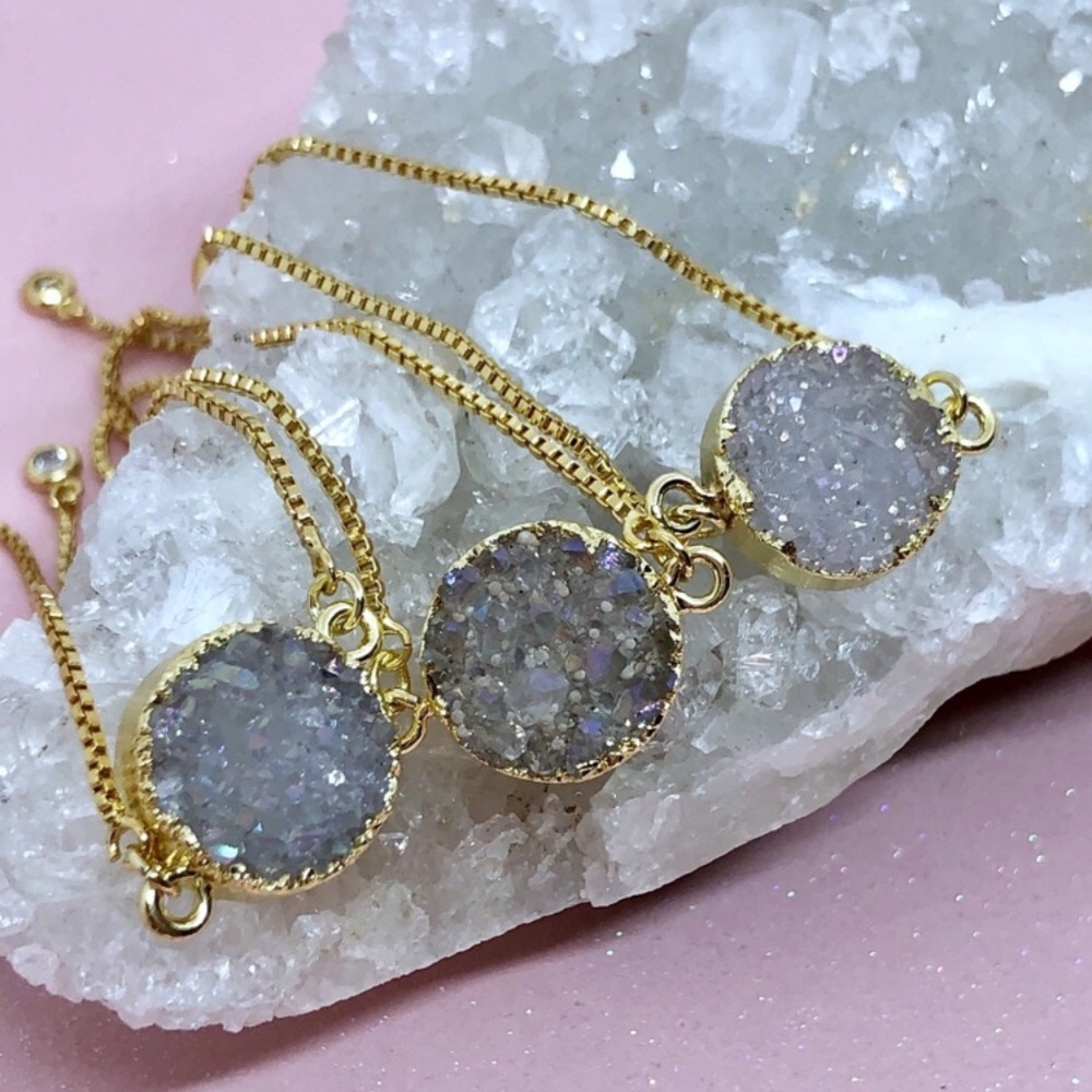 ❗️LAST❗️Gold Druzy Bolo Bracelet - Picture 3 of 5